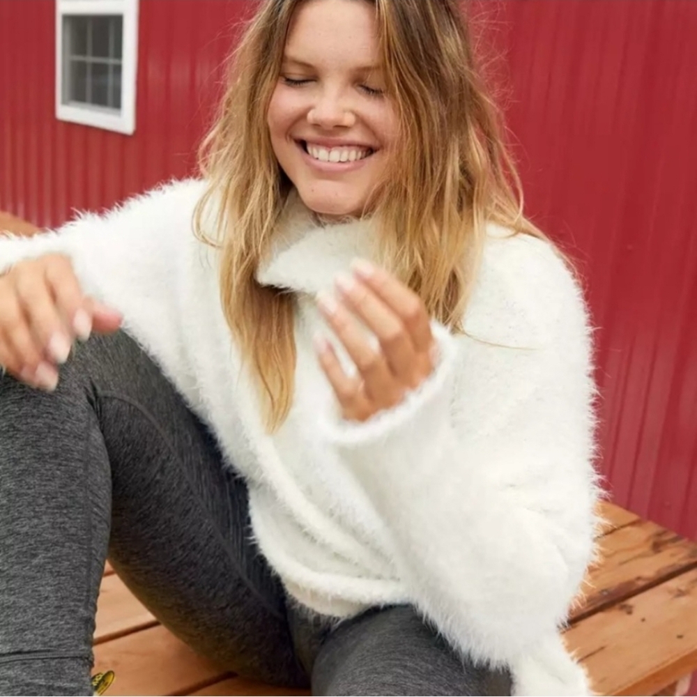 Aerie Offline $70 Oversized Cozy Turtleneck In Soft Muslin Sz XS